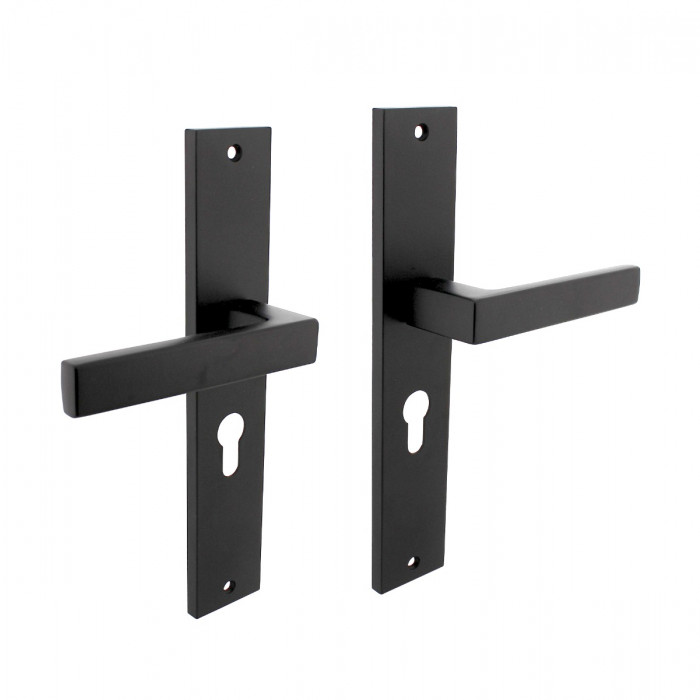 Intersteel Deurkruk Hera op schild 245x45 mm profielcilindergat 55 mm mat zwart main product photo