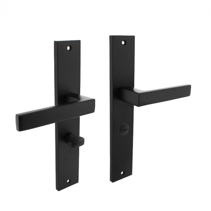 Intersteel Deurkruk Hera op schild 245x45 mm WC63/8 mm mat zwart main product photo
