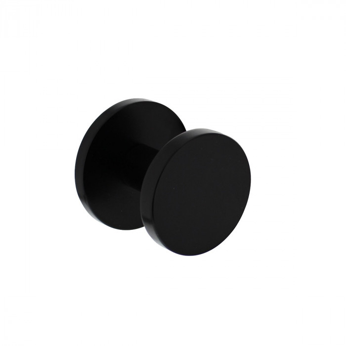 Intersteel Voordeurknop rond Ø55 mm éénzijdige montage aluminium zwart main product photo