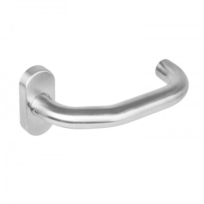 Intersteel Deurkruk Verkropt op ovaal rozet rvs geborsteld main product photo