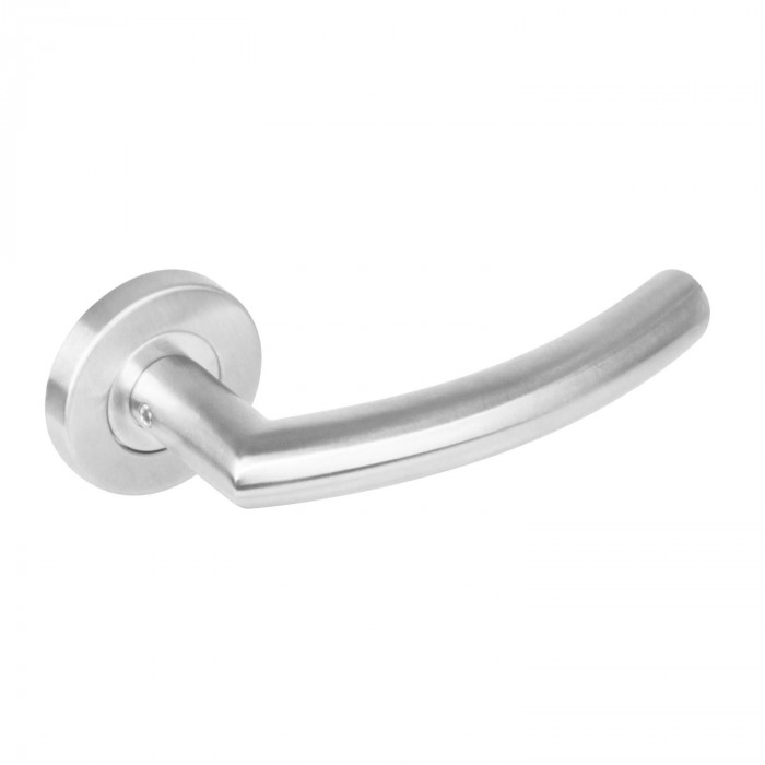 Intersteel Deurkruk Half Rond 90° op rozet rvs geborsteld main product photo