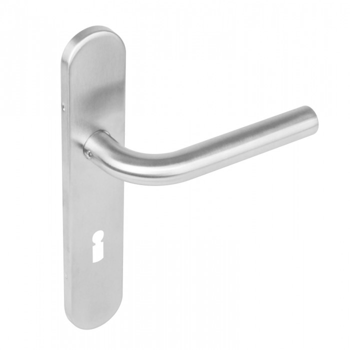 Intersteel Deurkruk Recht op schild sleutelgat 72 mm rvs geborsteld main product photo