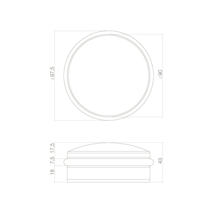 Intersteel Deurstop 90x43 rvs geborsteld main product photo