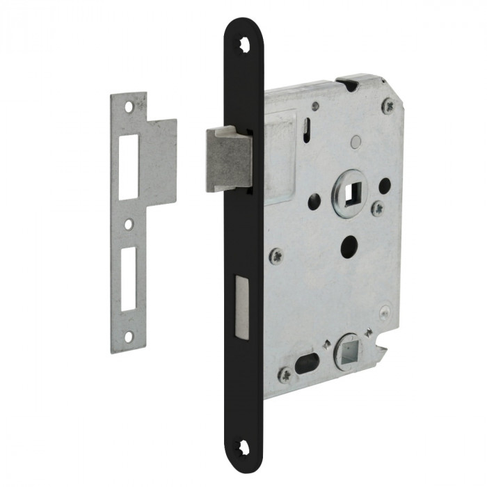 Intersteel Woningbouw toilet-/badkamerslot zwart 63/8 mm main product photo