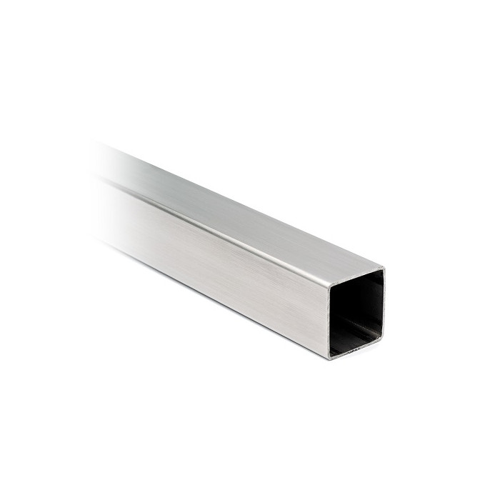 RVS koker 50 x 50 x 3,0 mm RVS-304 onbewerkt main product photo