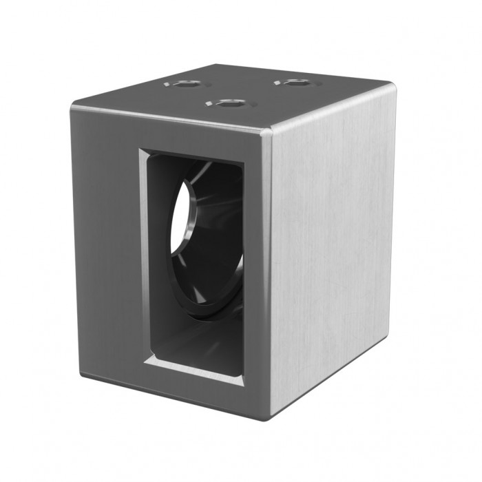Dwarsstafhouder rechts Square Line staf 20 x 10 mm model 4828 RVS-316 main product photo
