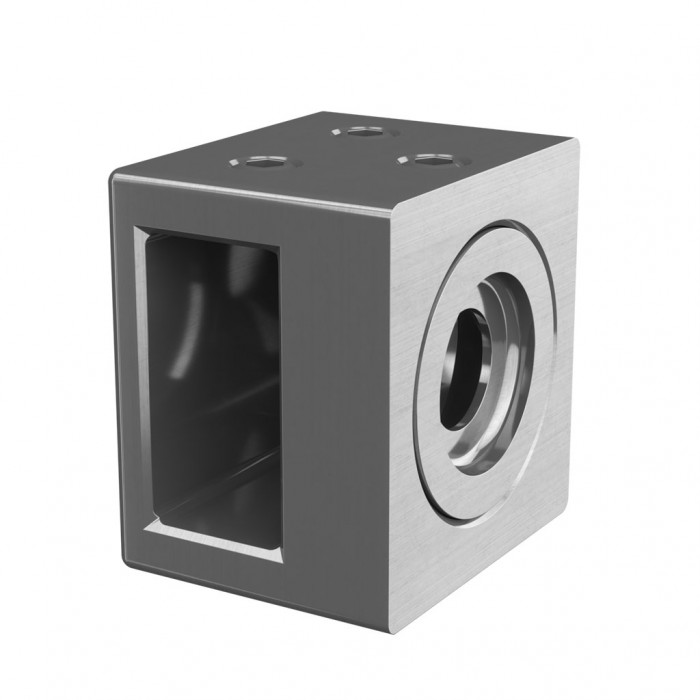 Dwarsstafhouder links Square Line staf 20 x 10 mm model 4828 RVS-316 main product photo
