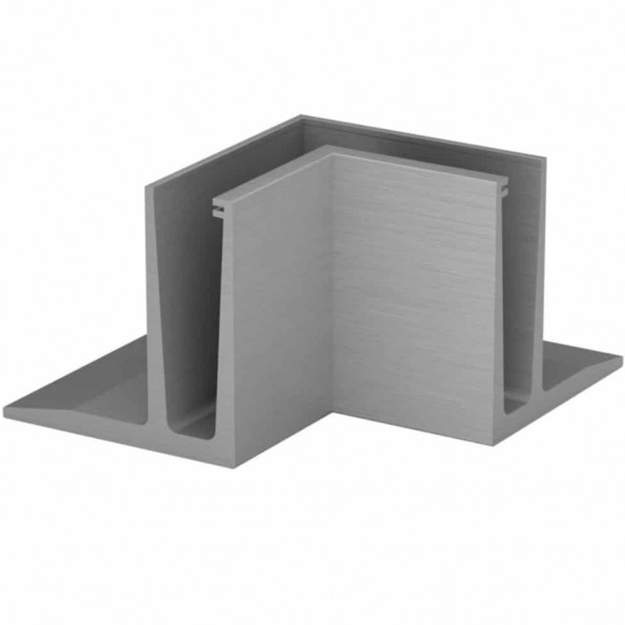 Binnenhoek Easy Glass Slim F topmontage binnenhoek model 8021 aluminium (geanodiseerd) main product photo