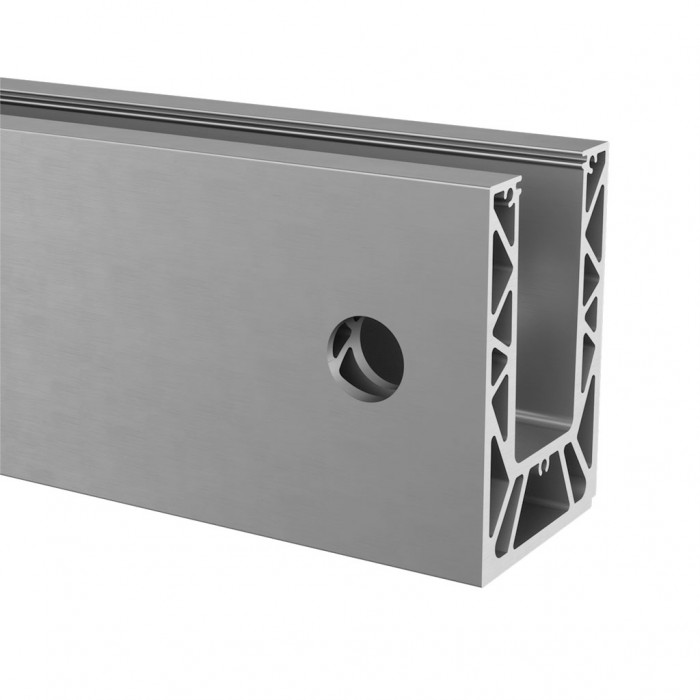 Easy Glass Strong vloerprofiel zijmontage lengte 2500 mm model 8630 aluminium (geanodiseerd) main product photo
