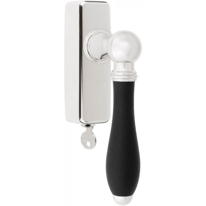 Draaikiepgarnituur TIMELESS 1815-DKLOCK afsluitbaar rechtsdraaiend glans nikkel/ebbenhout main product photo