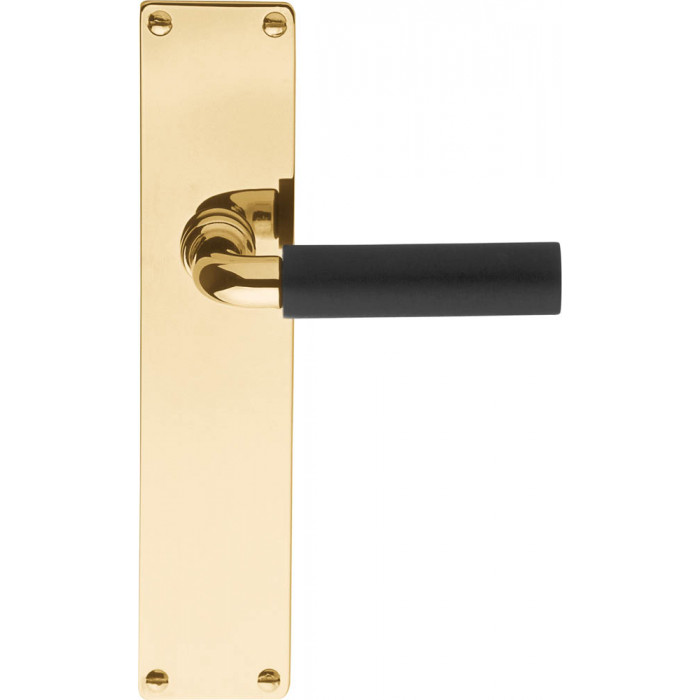 Deurkruk paar TIMELESS 1923MPSFC massief ongeveerd op schild blind messing ongelakt/ebbenhout main product photo