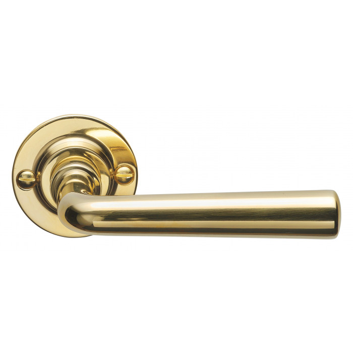 Deurkruk paar TIMELESS 1925GRR50 geveerd op rozet messing ongelakt main product photo