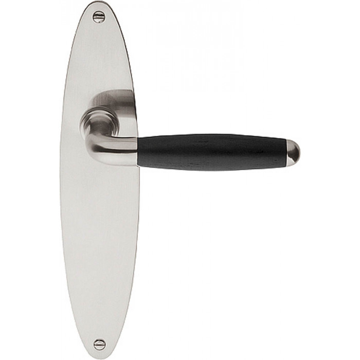 Deurkruk paar TIMELESS 1932MPOSFC massief ongeveerd op schild blind mat nikkel/ebbenhout main product photo