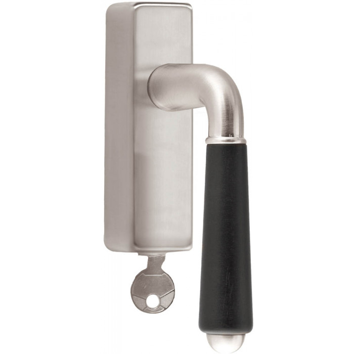 Draaikiepgarnituur TIMELESS 1952-DKLOCK afsluitbaar linksdraaiend mat nikkel/ebbenhout main product photo