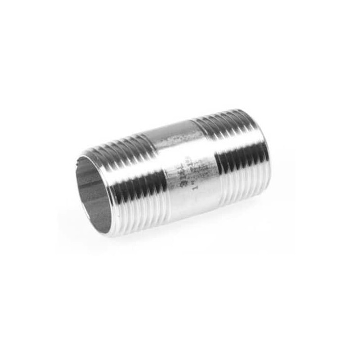 Pijpnippel uit buis BSP, 2 inch x 200 mm RVS-316 (A4) main product photo