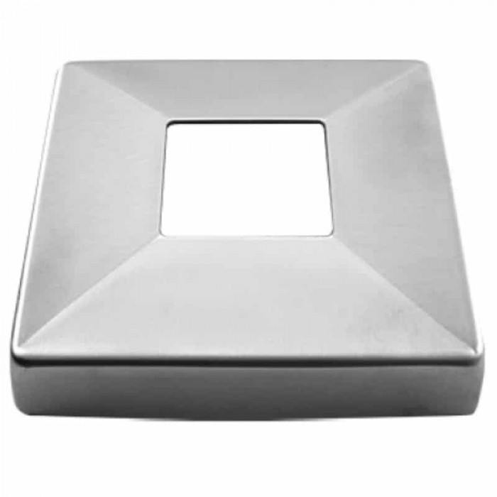 Rozet 108 x 108 x 25 mm gat 40 x 40 mm RVS-304 mat geslepen main product photo