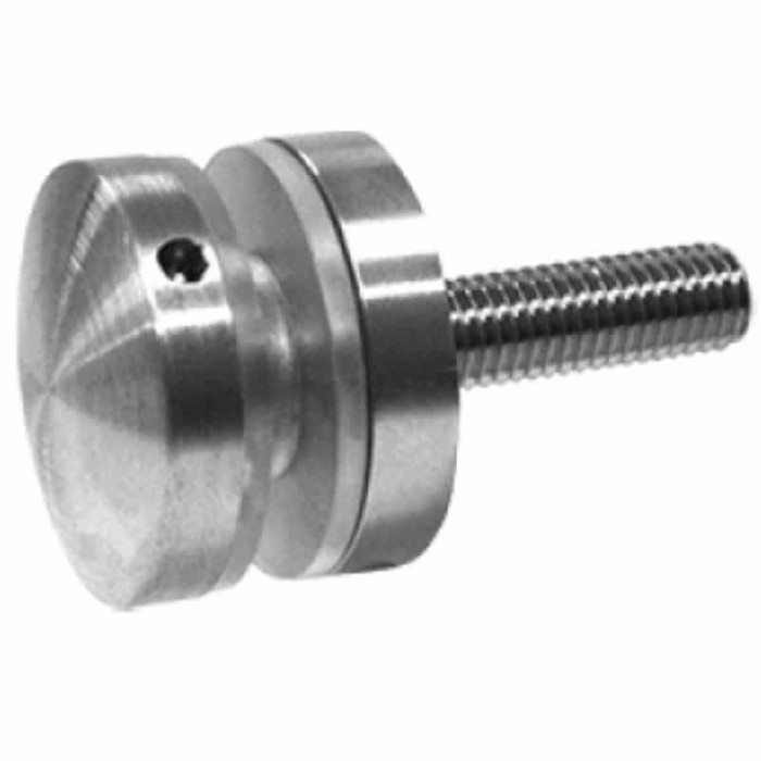 Glasadapter bol met afstandsschijf Ø 30 mm RVS-304 mat geslepen main product photo