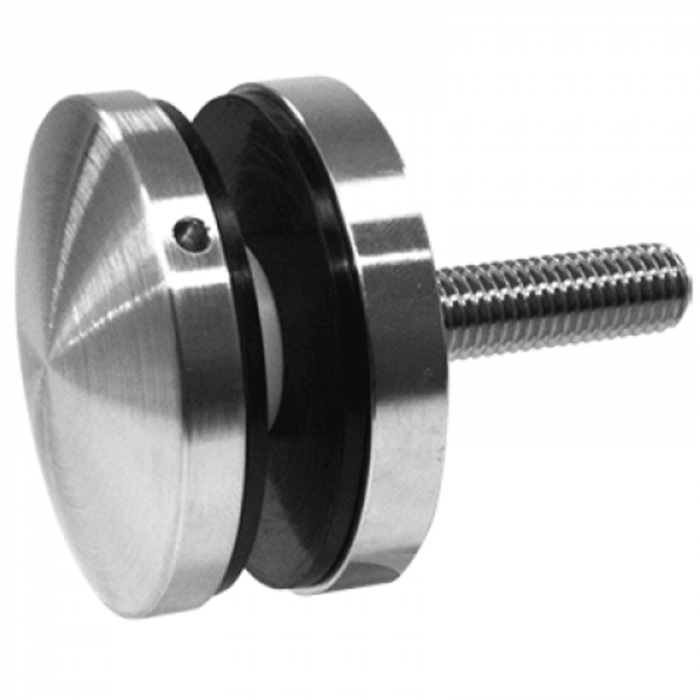 Glasadapter bol met afstandsschijf Ø 52 mm RVS-304 mat geslepen main product photo