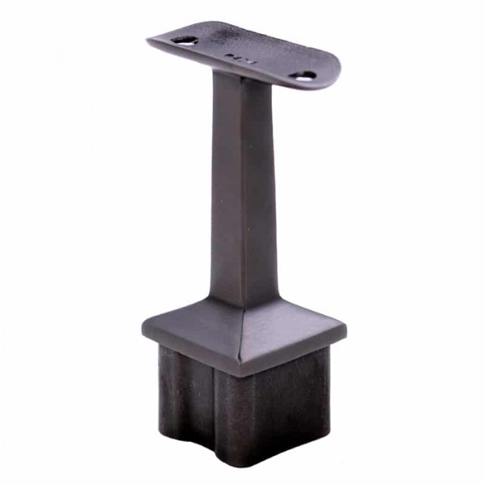 Railingsteun 40 x 40 x 2,0 mm voor ligger buis 42,4 mm RVS-316 antracietgrijs model 4342 main product photo