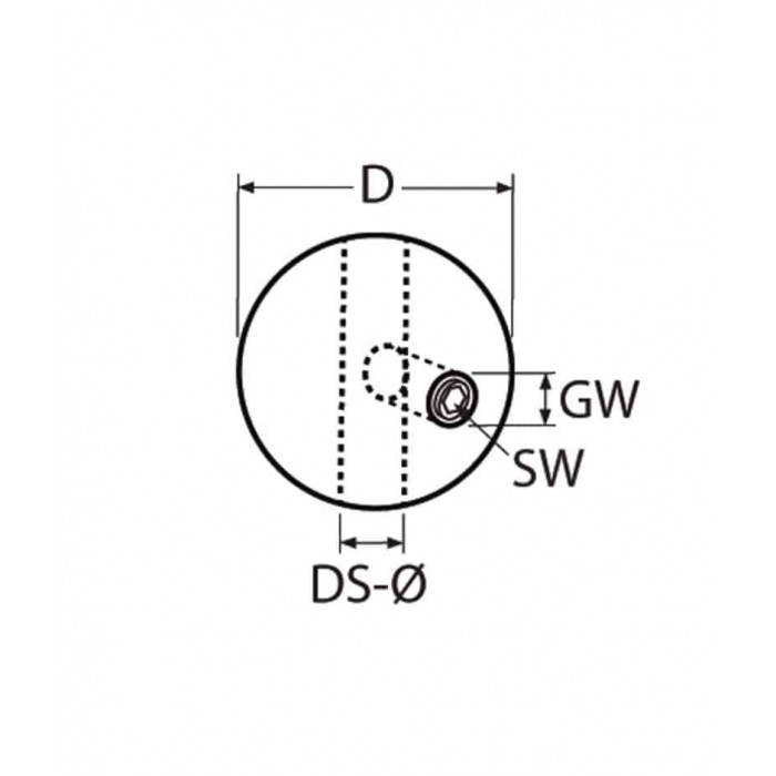 kogelstopper met binnendraad M6 26 mm RVS-316 mat geslepen main product photo