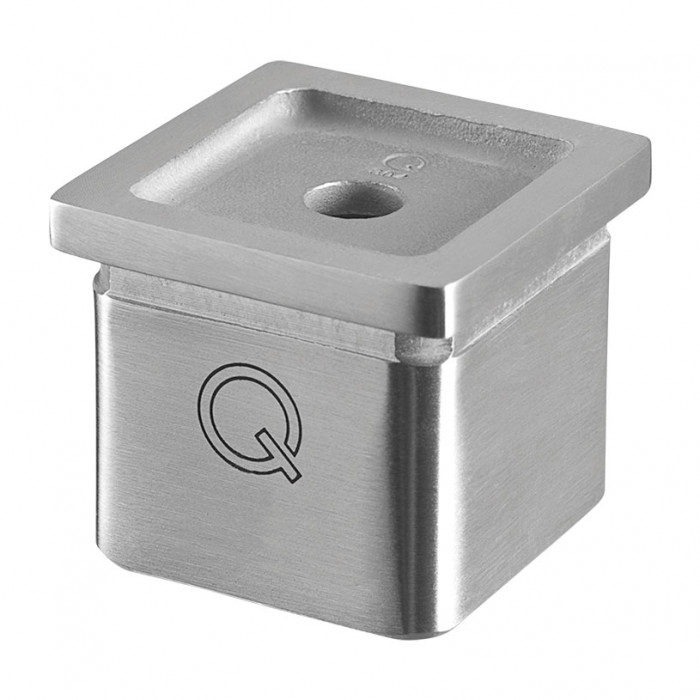 Buisadapter voor koker 40 x 40 x 2,0 mm vast RVS-316 mat geslepen model 4727 main product photo