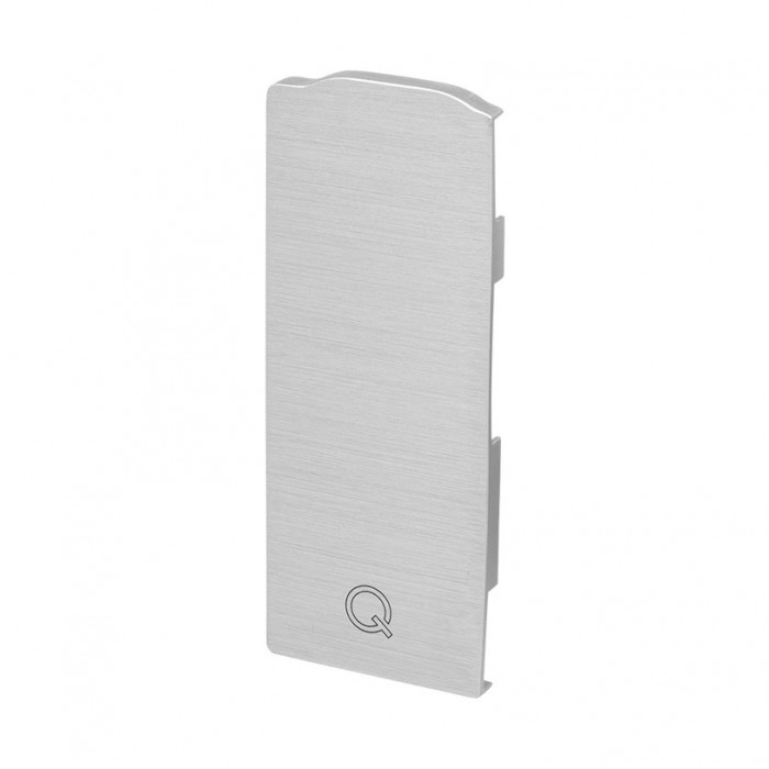 Eindkap Easy Glass Slim zijmontage rechts 126 x 49 mm model 8032 aluminium (geanodiseerd) main product photo