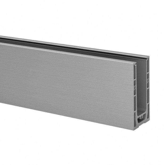 Easy Glass Smart vloerprofiel, topmontage, 5000 mm, model 8210, aluminium (onbewerkt) main product photo