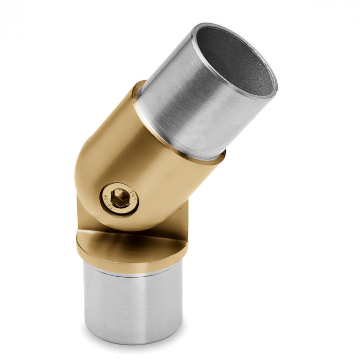 Verstelbare buisverbinder Agenieta voor buis Ø 25,4 mm RVS-304 messing mat main product photo