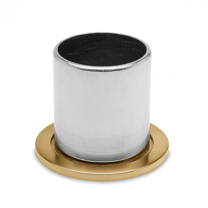 Buis bevestigingsflens Berb voor buis Ø 38,1 mm zamak messing mat main product photo