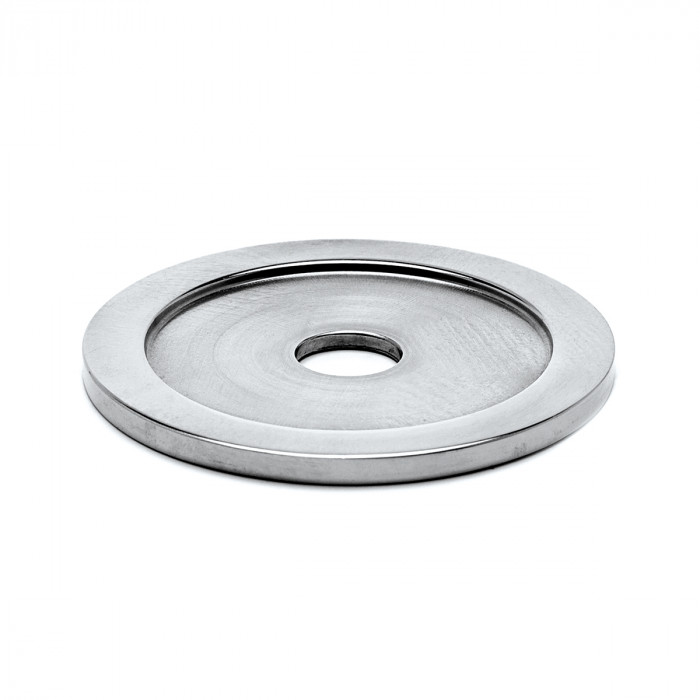 Rozet met boring 10 mm Eolia voor buis Ø 38,1 mm RVS-304 glanzend gepolijst main product photo
