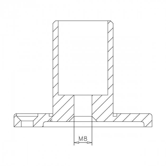 Muur en vloer flens Walda voor buis Ø 25,4 mm zamak chroom look main product photo