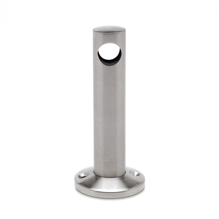 Middensteun voor montage op hout Clarice voor staf 10 mm zamak RVS look main product photo