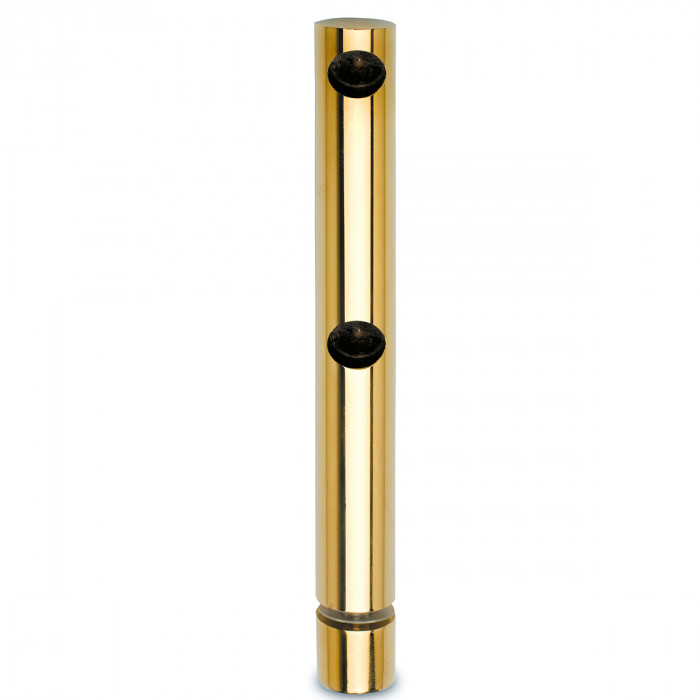 Dubbele eindsteun voor montage op glas Poula voor staf 10 mm zamak messing main product photo