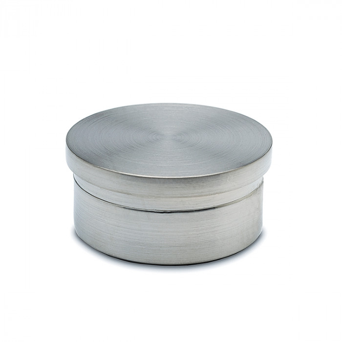Vlakke eindkap Eike voor buis Ø 38,1 mm zamak RVS look main product photo