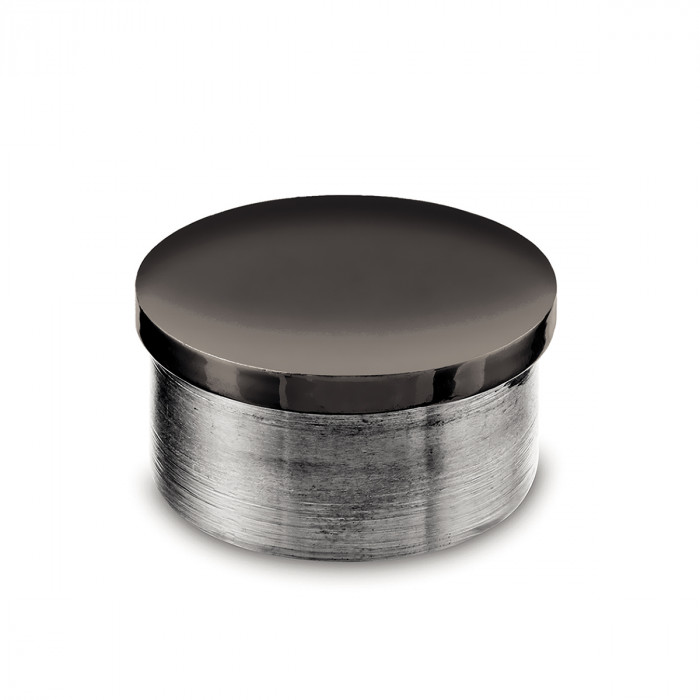 Vlakke eindkap Eike voor buis Ø 38,1 mm zamak zwart main product photo