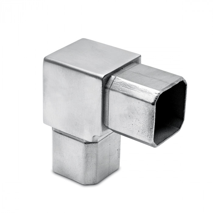 Vierkante buis connector hoek 90° Krystle voor koker 35 x 35 mm RVS-304 mat geslepen main product photo