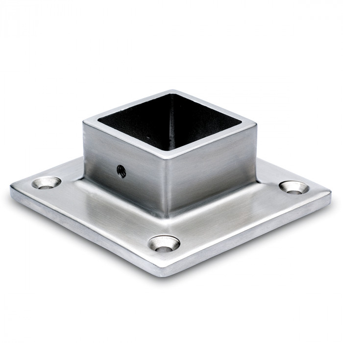 Muur en vloer flens Saphira voor koker 35 x 35 mm RVS-304 mat geslepen main product photo