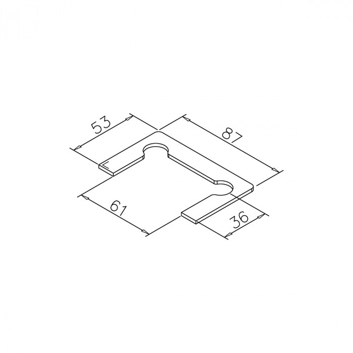 Glasrubber Peer glasrubber voor glasdeurscharnier 3012 / 3112 / 3212 / 6012 / 6112 / 6212 EPDM zwart main product photo