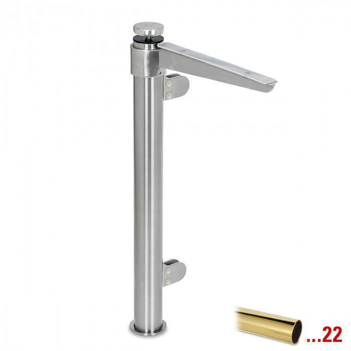 Staander Nora Ø 25,4 mm rechter staander zamak messing main product photo