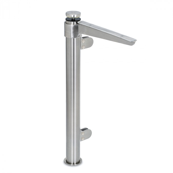 Staander Nora Ø 38,1 mm 90° hoekstaander zamak RVS look main product photo