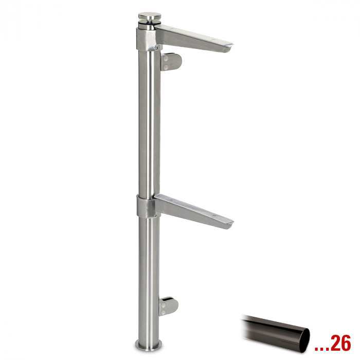Staander Annelotte Ø 38,1 mm rechter staander zamak zwart main product photo