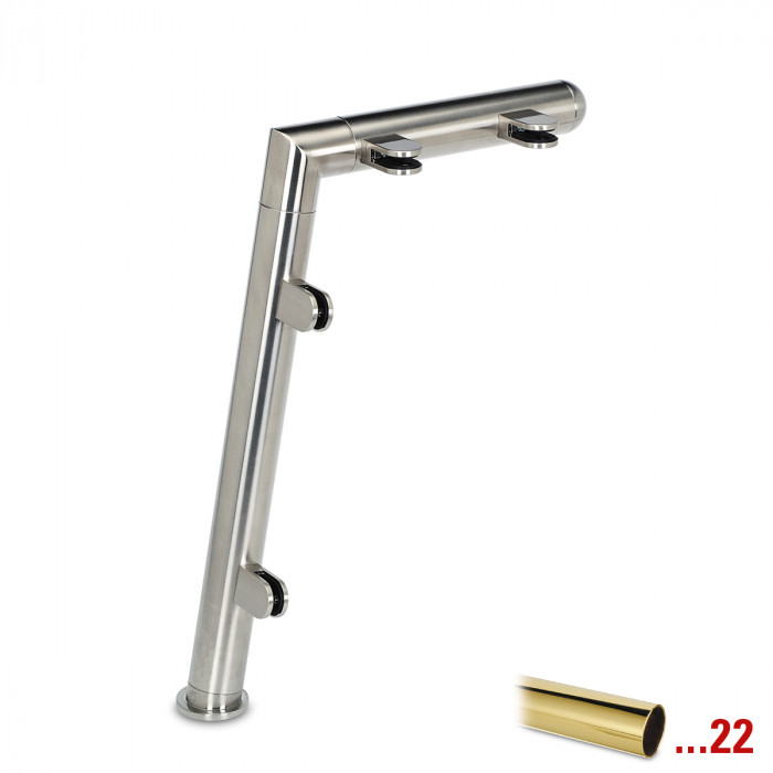 Staander Brenna Ø 25,4 mm linker staander zamak messing main product photo