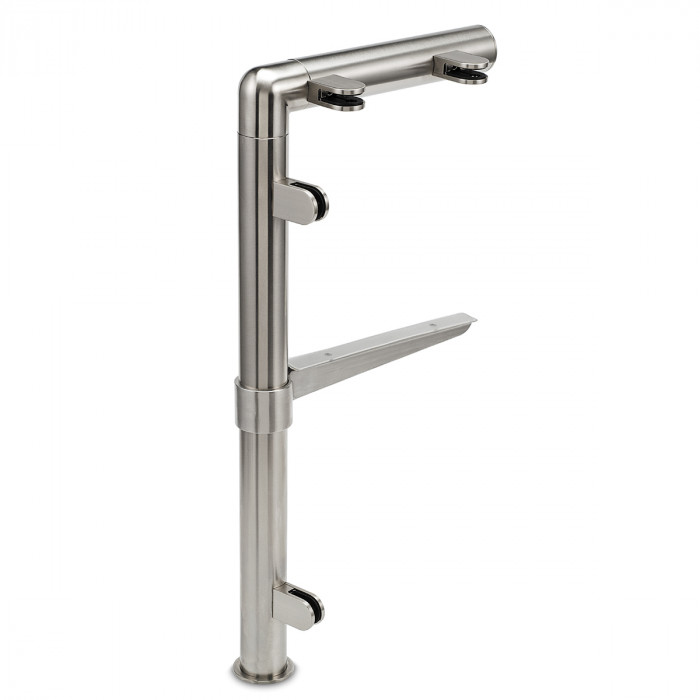 Staander Anona Ø 25,4 mm linker staander zamak RVS look main product photo