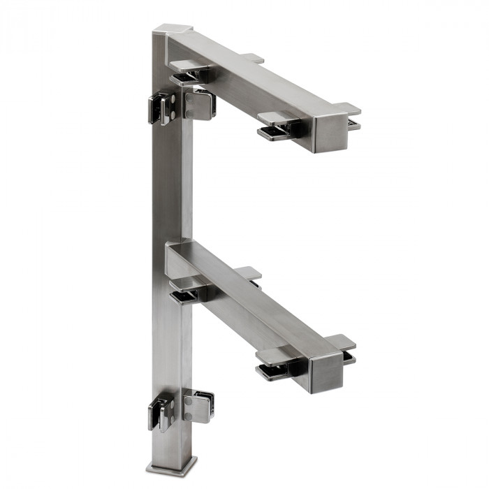 Staander Tieneke 35 x 35 mm 90° hoekstaander zamak RVS look main product photo