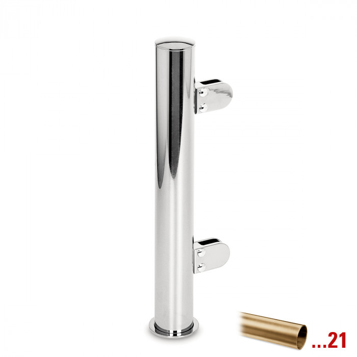 Staander Ruth Ø 25,4 mm 45° hoekstaander zamak messing mat main product photo