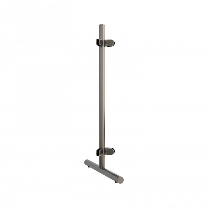 Mobiele balieschermpaal Keyana 90° hoekstaander zamak messing mat main product photo