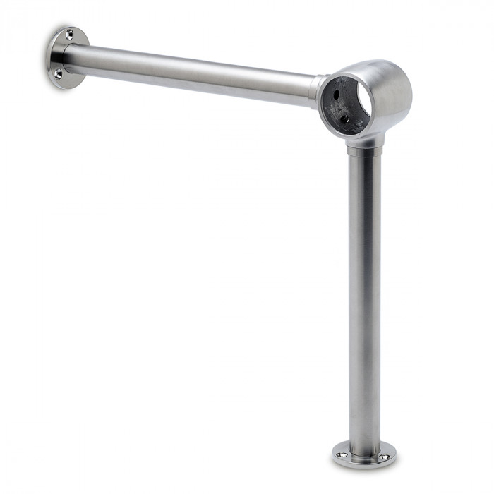 Voetsteun Wlanda voor buis Ø 38,1 mm zamak RVS look main product photo