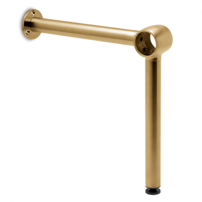 Voetsteun, verstelbaar Birgit voor buis Ø 38,1 mm zamak messing mat main product photo