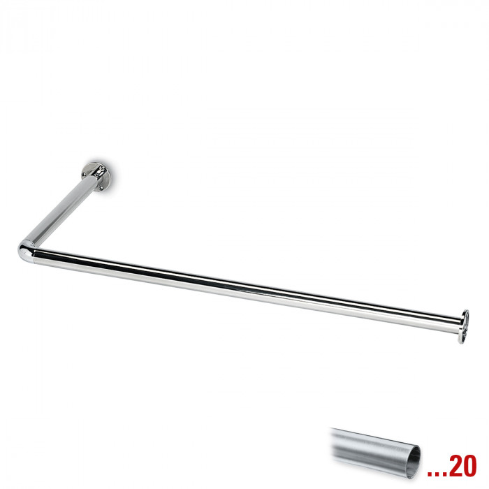 Kapstok, Ø 25,4 mm, model 731 RVS-Look (Zamak) main product photo