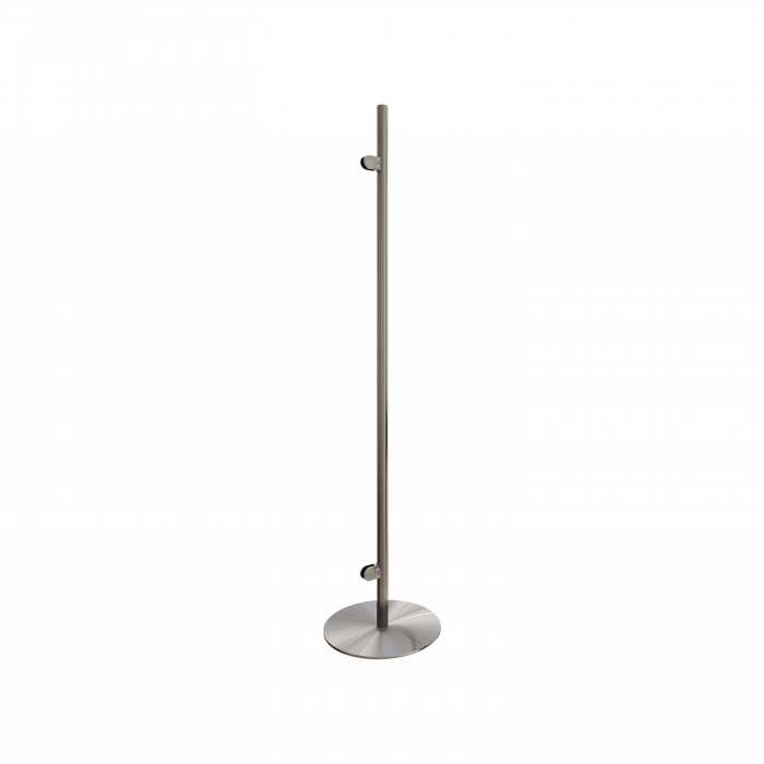 Scheidingswand staander met ronde basis Calinda linker staander RVS-304 mat geslepen main product photo